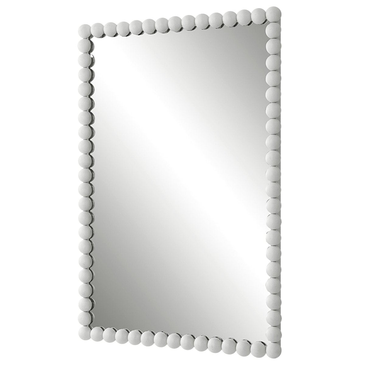Serna White Vanity Mirror - Uttermost - Rectangular Mirrors by Modest Hut