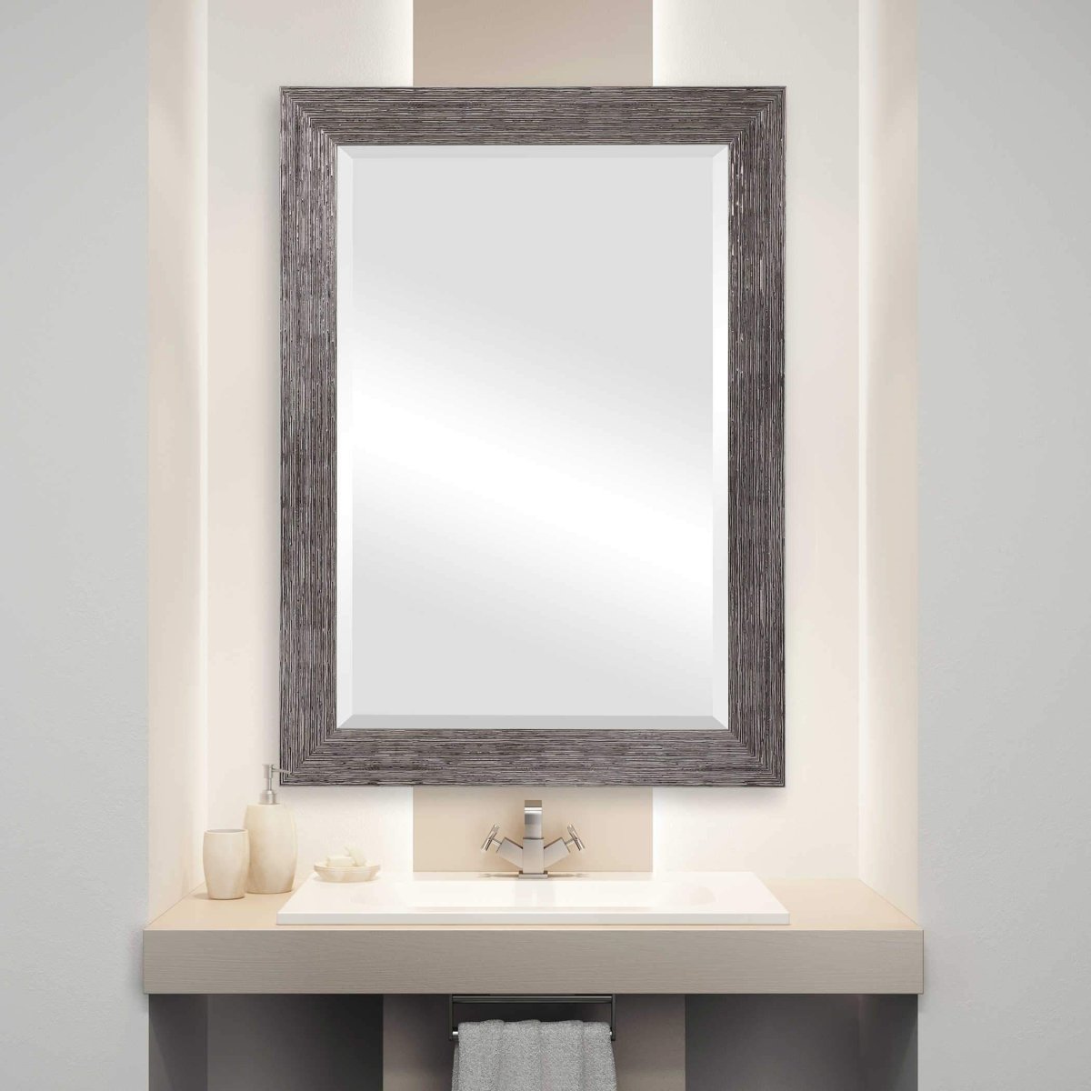 Silver Lignus Mirror - Uttermost - Rectangular Mirrors by Modest Hut
