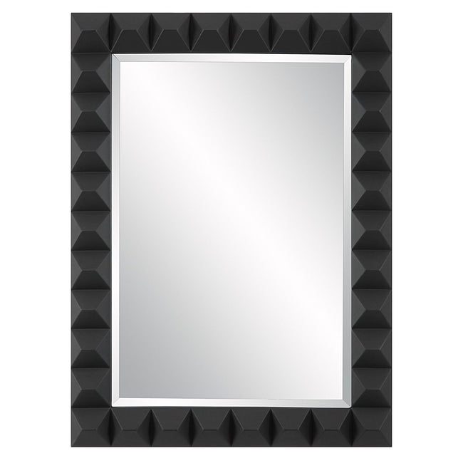 Studded Black Mirror - Uttermost - Rectangular Mirrors by Modest Hut