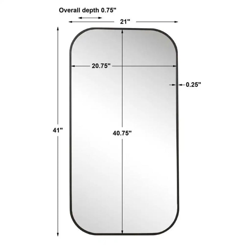 Taft Black Mirror - Uttermost - Rectangular Mirrors by Modest Hut