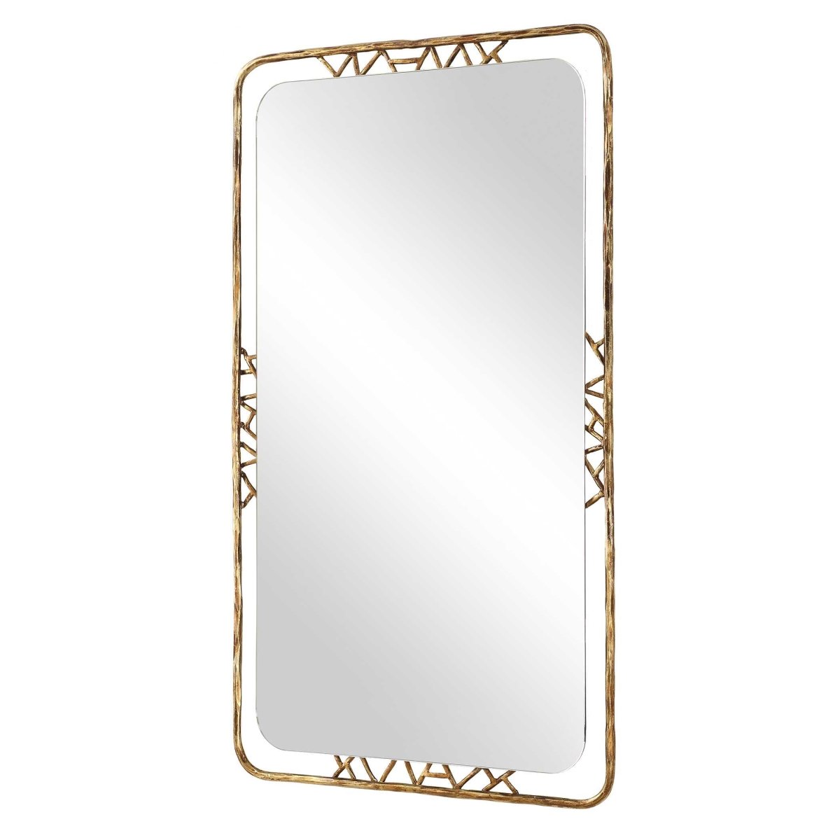 Tahoma Antiqued Gold Mirror - Uttermost - Rectangular Mirrors by Modest Hut