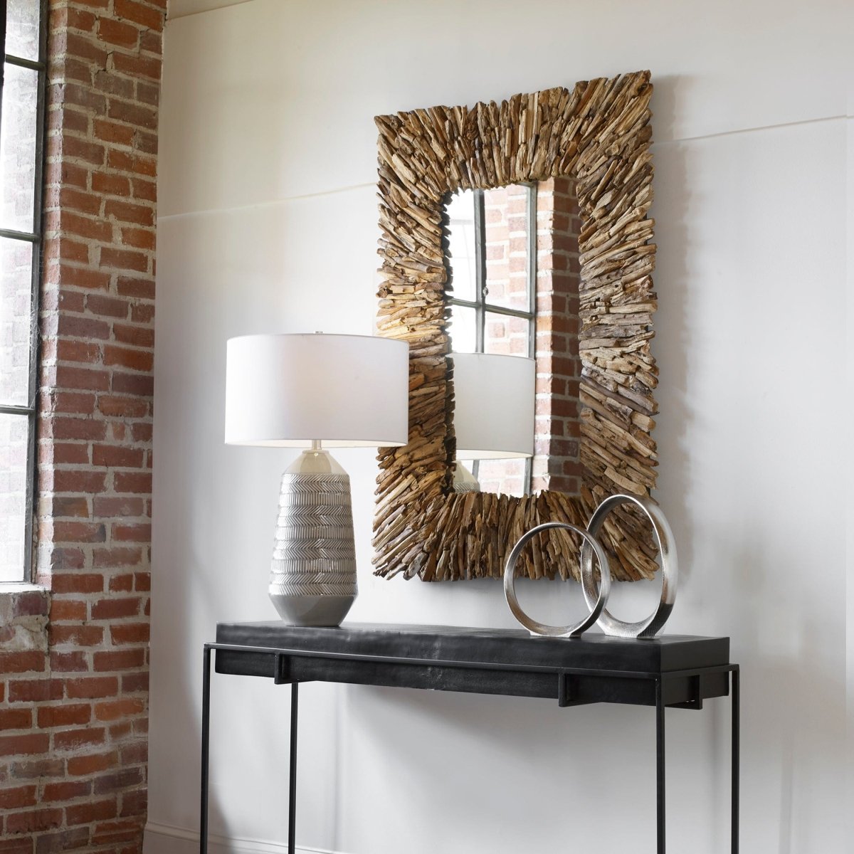 Teak Branch Rectangular Mirror - Uttermost - Rectangular Mirrors by Modest Hut