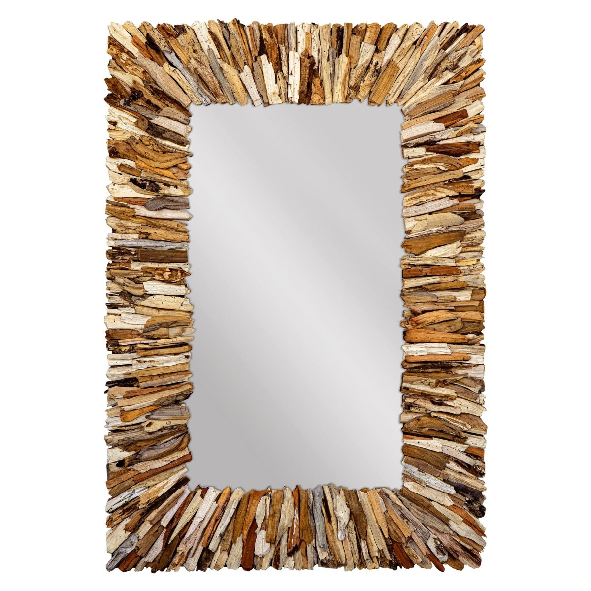 Teak Branch Rectangular Mirror - Uttermost - Rectangular Mirrors by Modest Hut