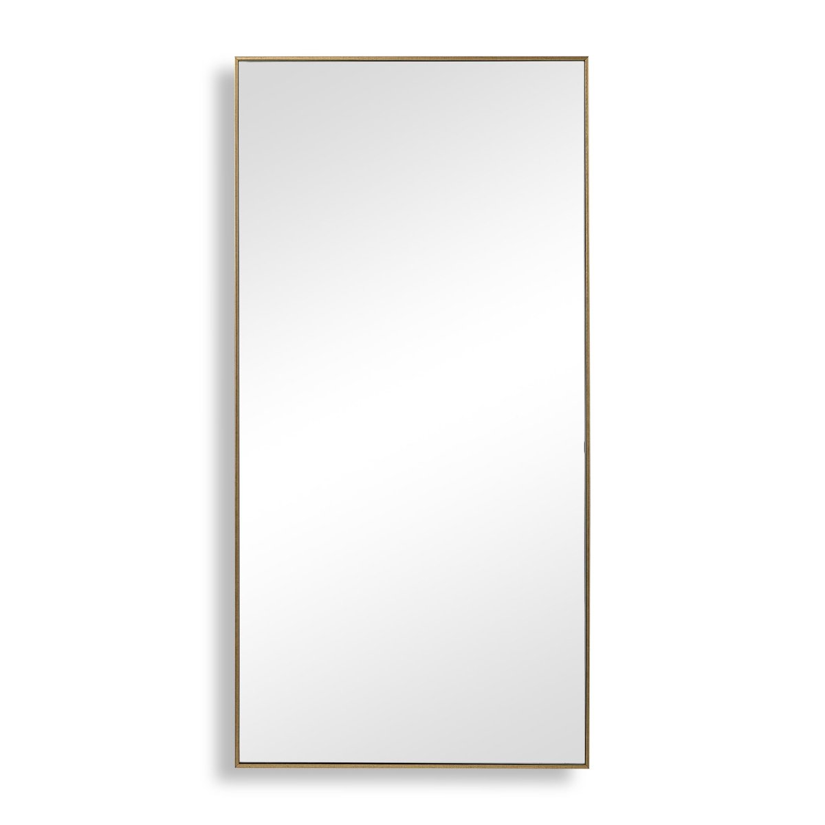 Thin Gold Contemporary Design Frame Mirror - Uttermost - Rectangular Mirrors by Modest Hut