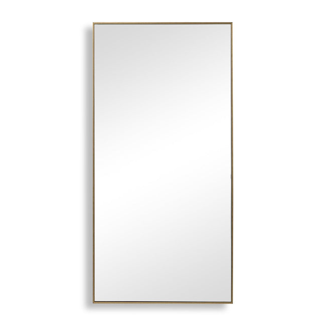 Thin Gold Contemporary Design Frame Mirror - Uttermost - Rectangular Mirrors by Modest Hut