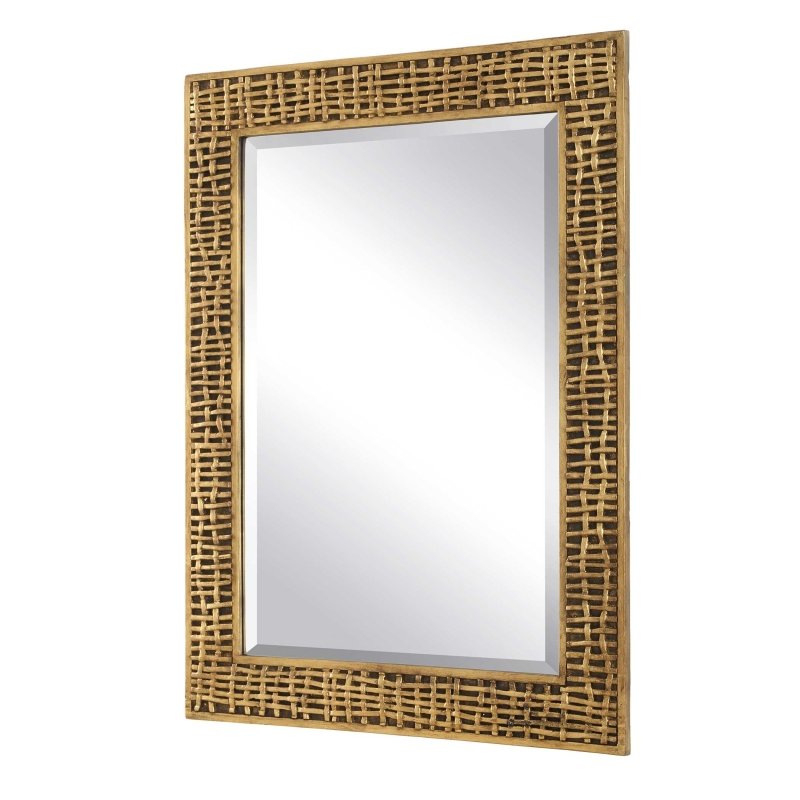 Woven In Time Gold Mirror by Uttermost alternate view 2