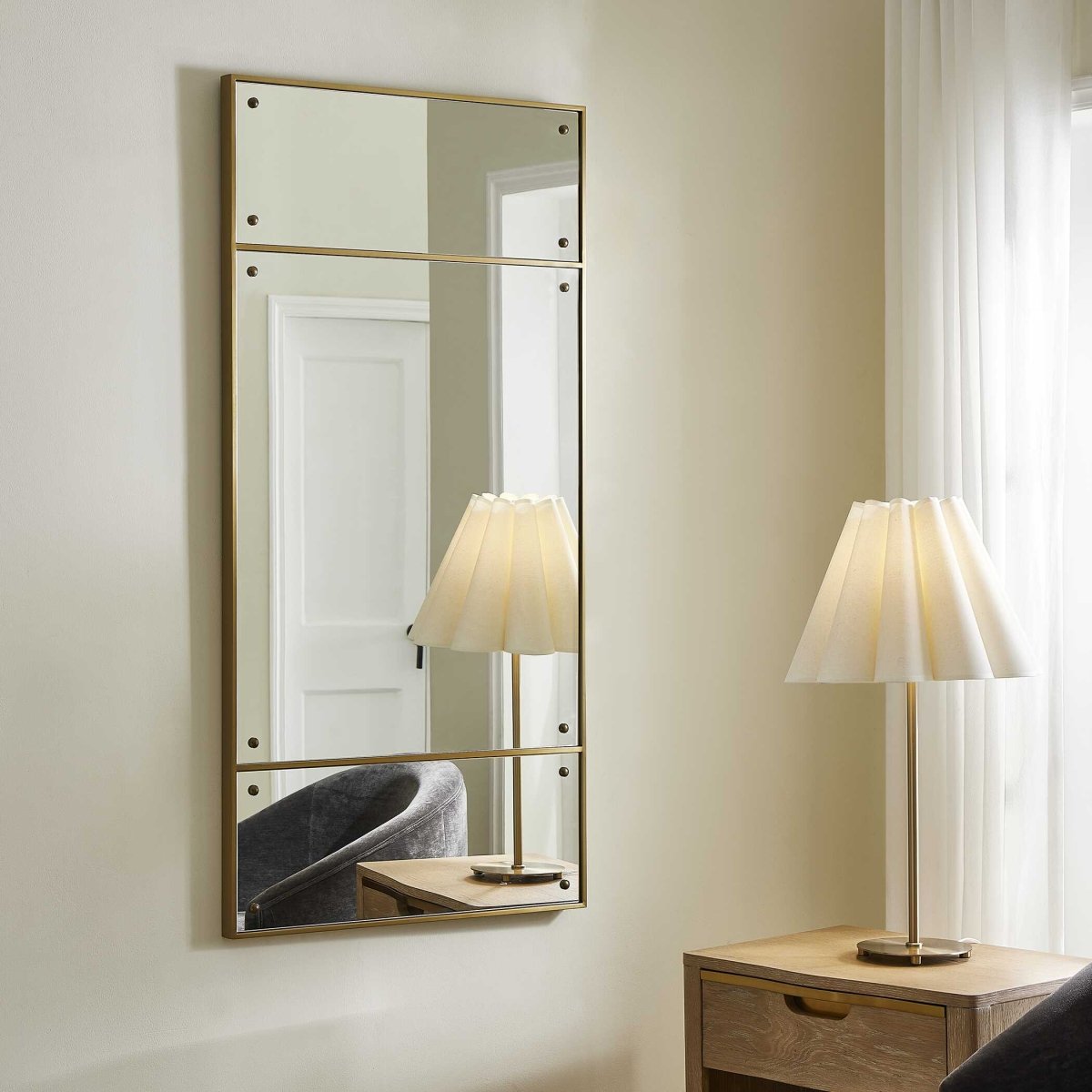 Wrenton Brass Rectangular Mirror - Uttermost - Rectangular Mirrors by Modest Hut