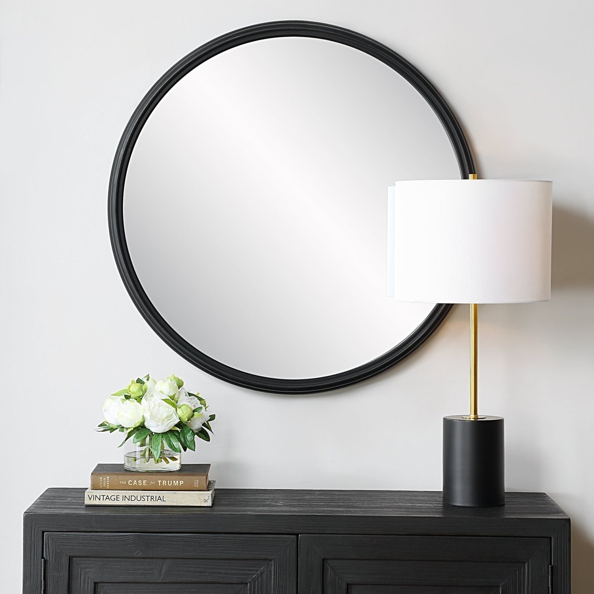 32" Stacked Round Mirror - Uttermost - Round Mirrors by Modest Hut