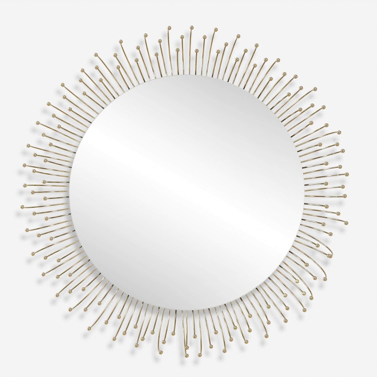 Aga Round Gold Mirror - Uttermost - Round Mirrors by Modest Hut