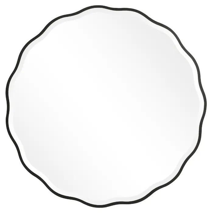 Aneta Black Round Mirror - Uttermost - Round Mirrors by Modest Hut