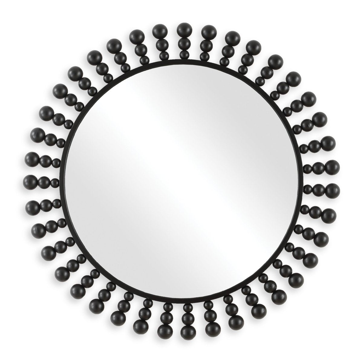 Aziel Round Black Mirror - Uttermost - Round Mirrors by Modest Hut