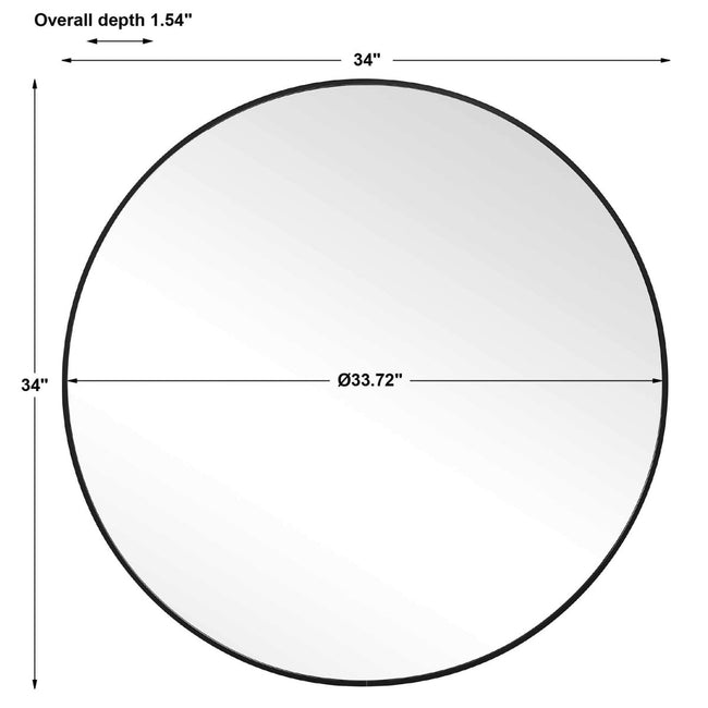 Black Foy Mirror - Uttermost - Round Mirrors by Modest Hut