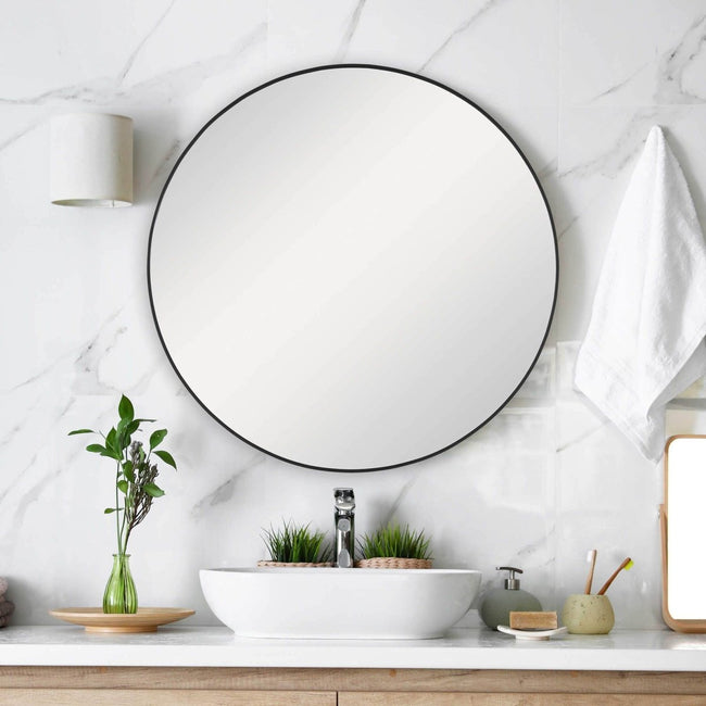 Black Foy Mirror - Uttermost - Round Mirrors by Modest Hut