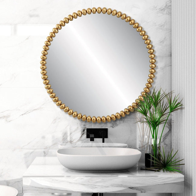 Byzantine Round Gold Mirror - Uttermost - Round Mirrors by Modest Hut