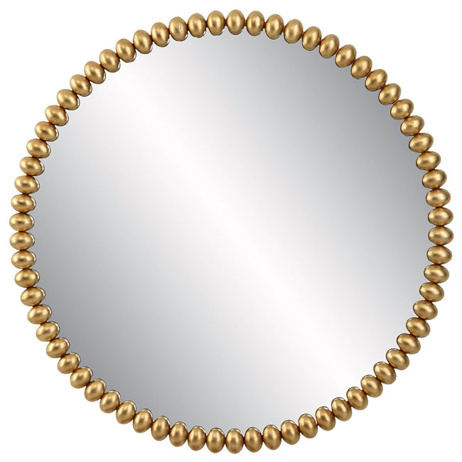 Byzantine Round Gold Mirror - Uttermost - Round Mirrors by Modest Hut