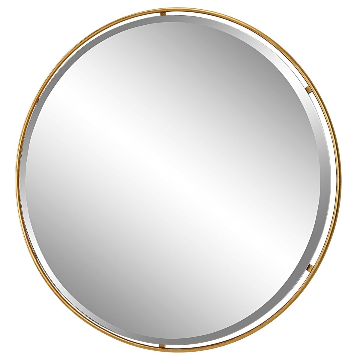 Canillo Gold Round Mirror - Uttermost - Round Mirrors by Modest Hut