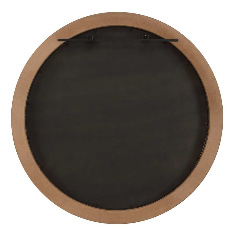 Cleveland Round Burl Wood Mirror - Round Mirrors