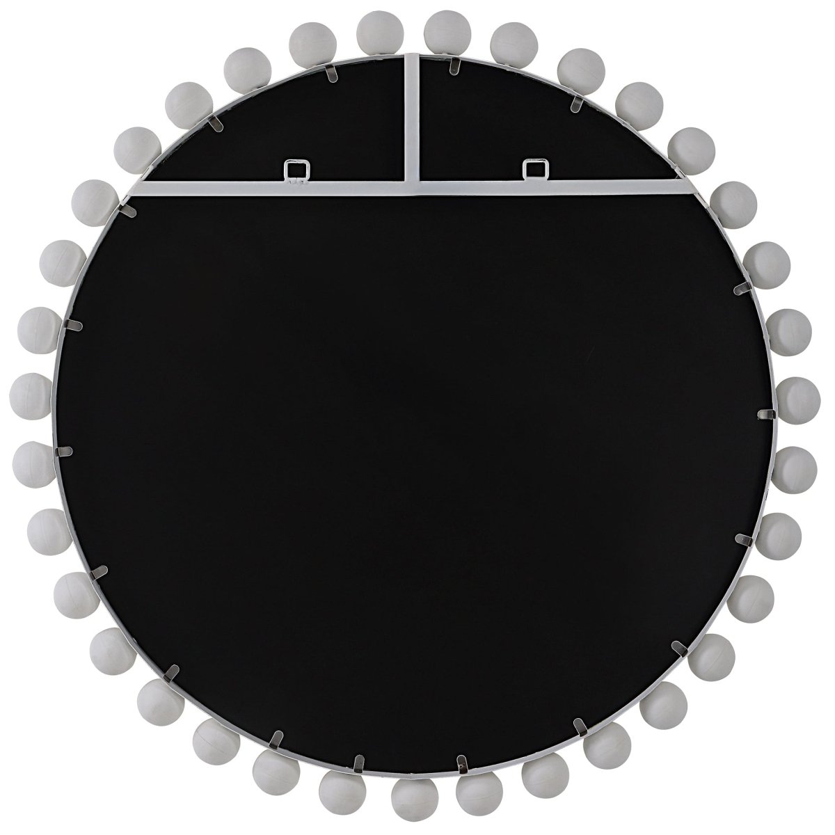 Cyra White Round Mirror - Uttermost - Round Mirrors by Modest Hut