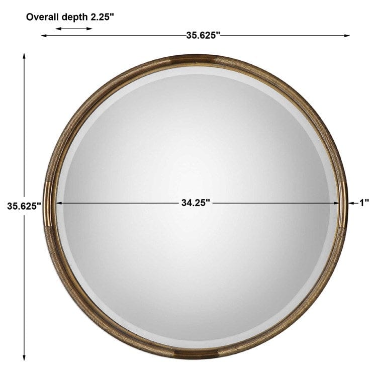 Finnick Round Mirror - Uttermost - Round Mirrors by Modest Hut