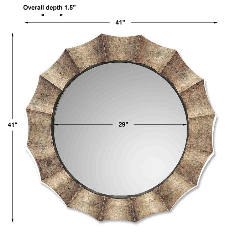 Gotham Round Mirror - Uttermost - Round Mirrors by Modest Hut