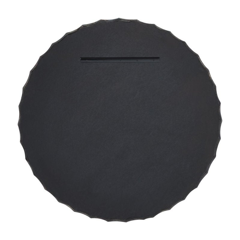 Dimension guide for the Grander Charcoal Scalloped Round Mirror