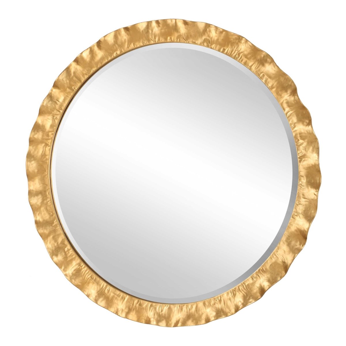 Haya Round Gold Mirror - Uttermost - Round Mirrors by Modest Hut