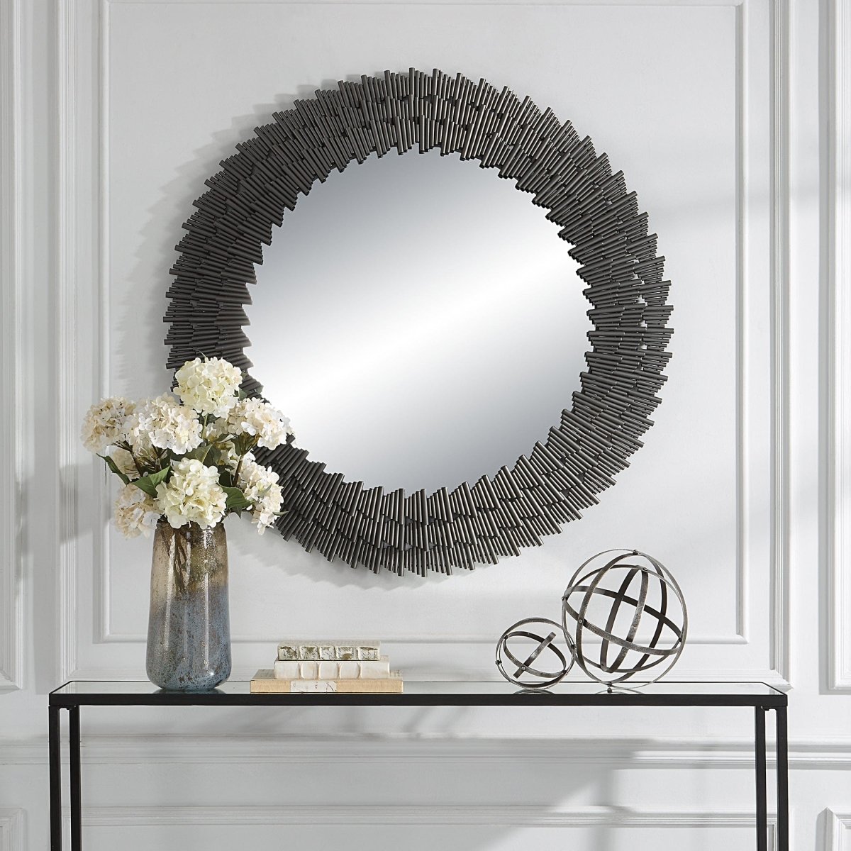 Illusion Modern Round Mirror - Uttermost - Round Mirrors by Modest Hut