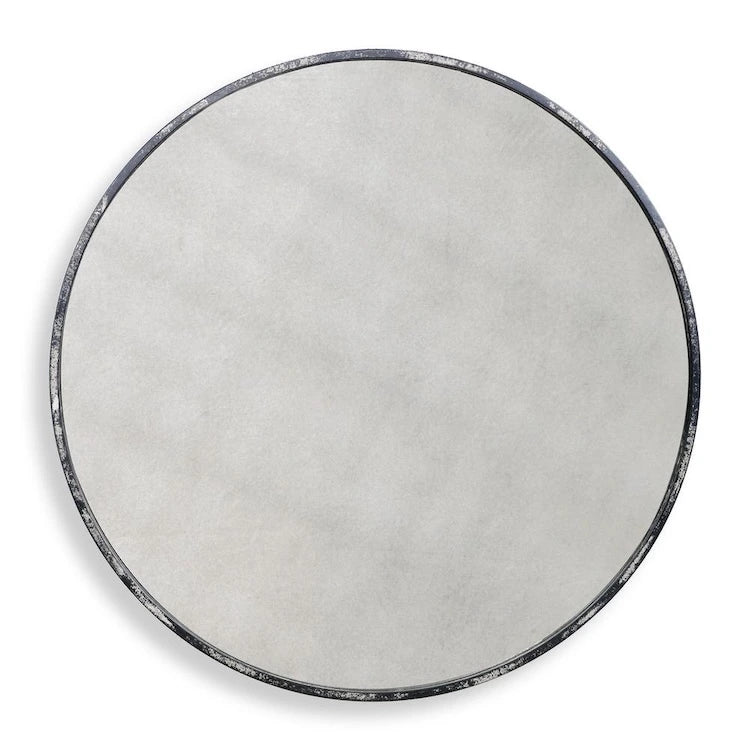 Juniu Antiqued Round Mirror - Uttermost - Round Mirrors by Modest Hut