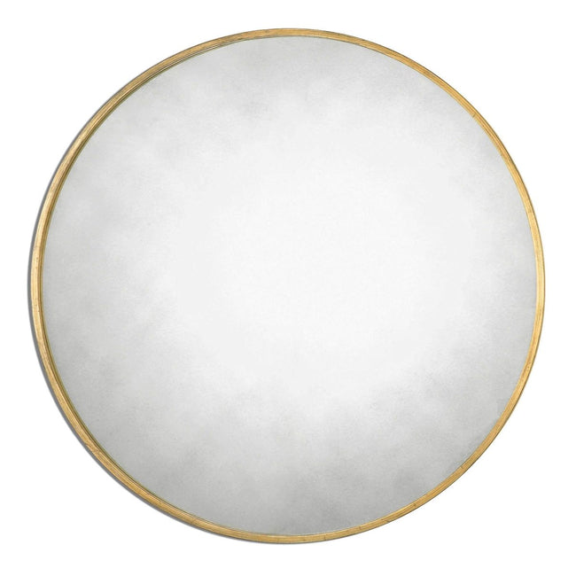 Junius Round Gold Mirror - Uttermost - Round Mirrors by Modest Hut