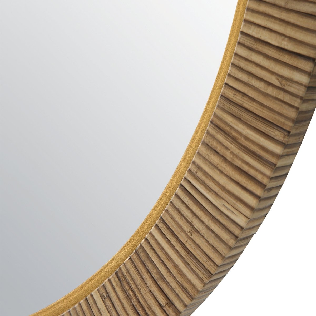 Real Rattan Look Round Mirror - Uttermost - Round Mirrors by Modest Hut