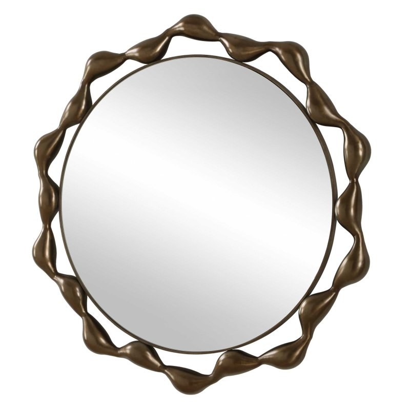 Remolino Round Bronze Mirror - Round Mirrors