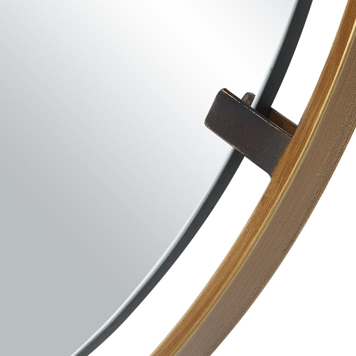 Rich Gold and Bronze Round Floating Mirror - Uttermost - Round Mirrors by Modest Hut