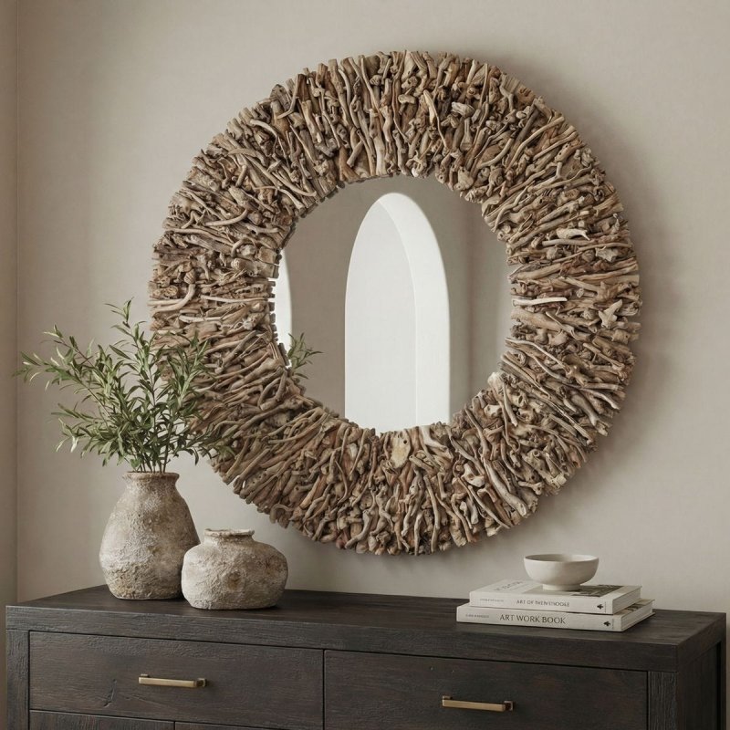 Rossetti Round Mirror styled in a room setting