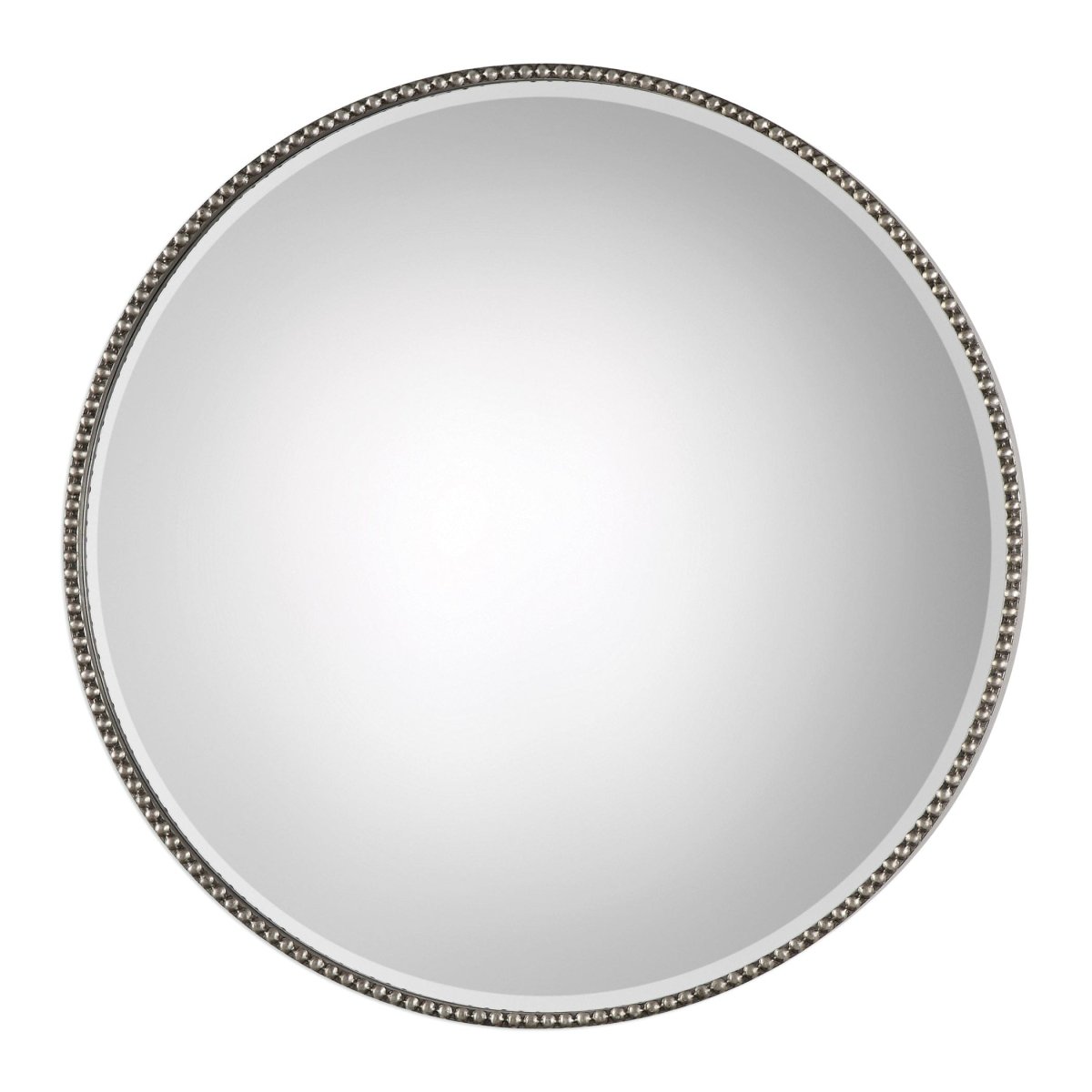 Stefania Beaded Round Mirror - Uttermost - Round Mirrors by Modest Hut