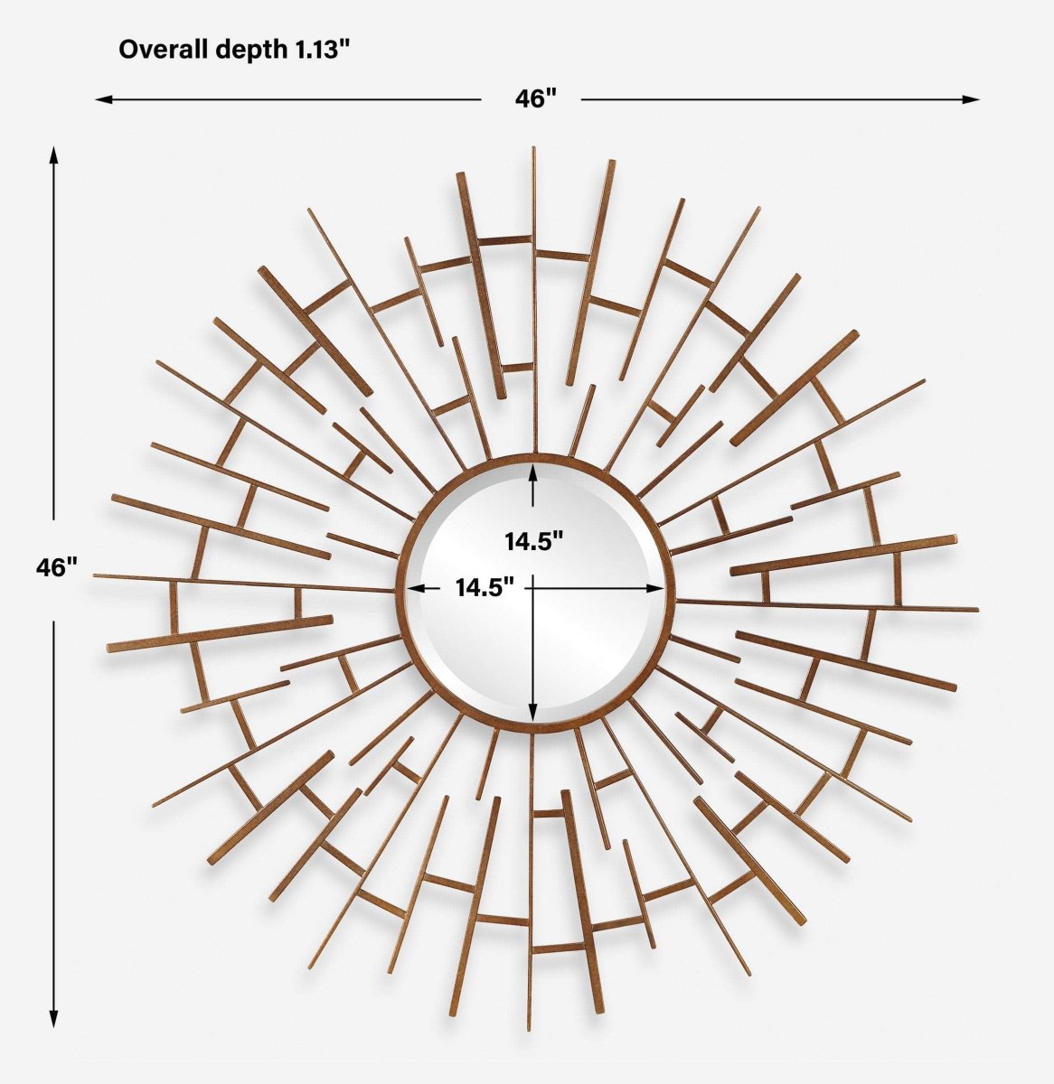 Tangled Bronze Round Mirror - Uttermost - Round Mirrors by Modest Hut