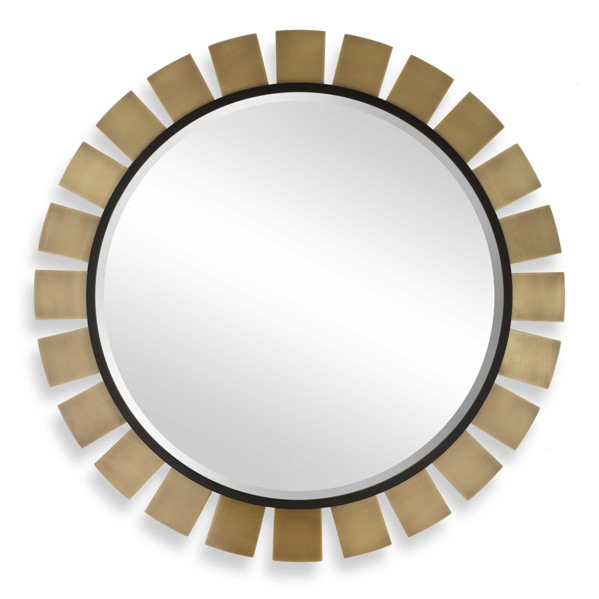Toluca Round Brass Mirror - Uttermost - Round Mirrors by Modest Hut