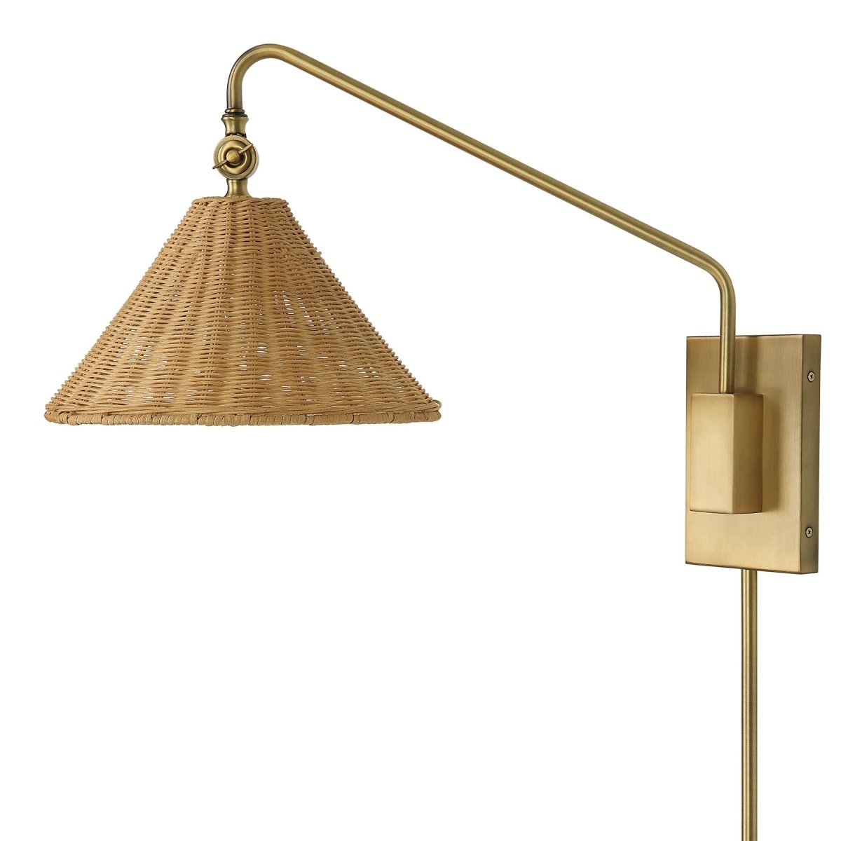 Phuvinh 1 Light Rattan Shade Sconce - Uttermost - Sconces by Modest Hut