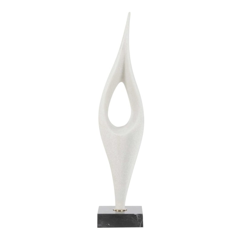 Fluid Drop White Stone Sculpture - Sculptures