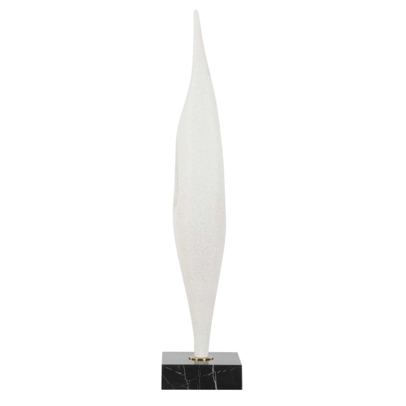 Fluid Drop White Stone Sculpture - Sculptures