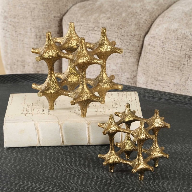 Gilded Connection Modern Sculptures Set/2 - Sculptures