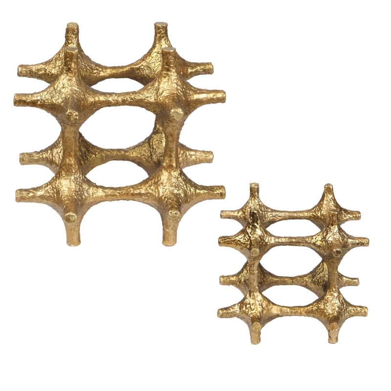 Gilded Connection Modern Sculptures Set/2 - Sculptures