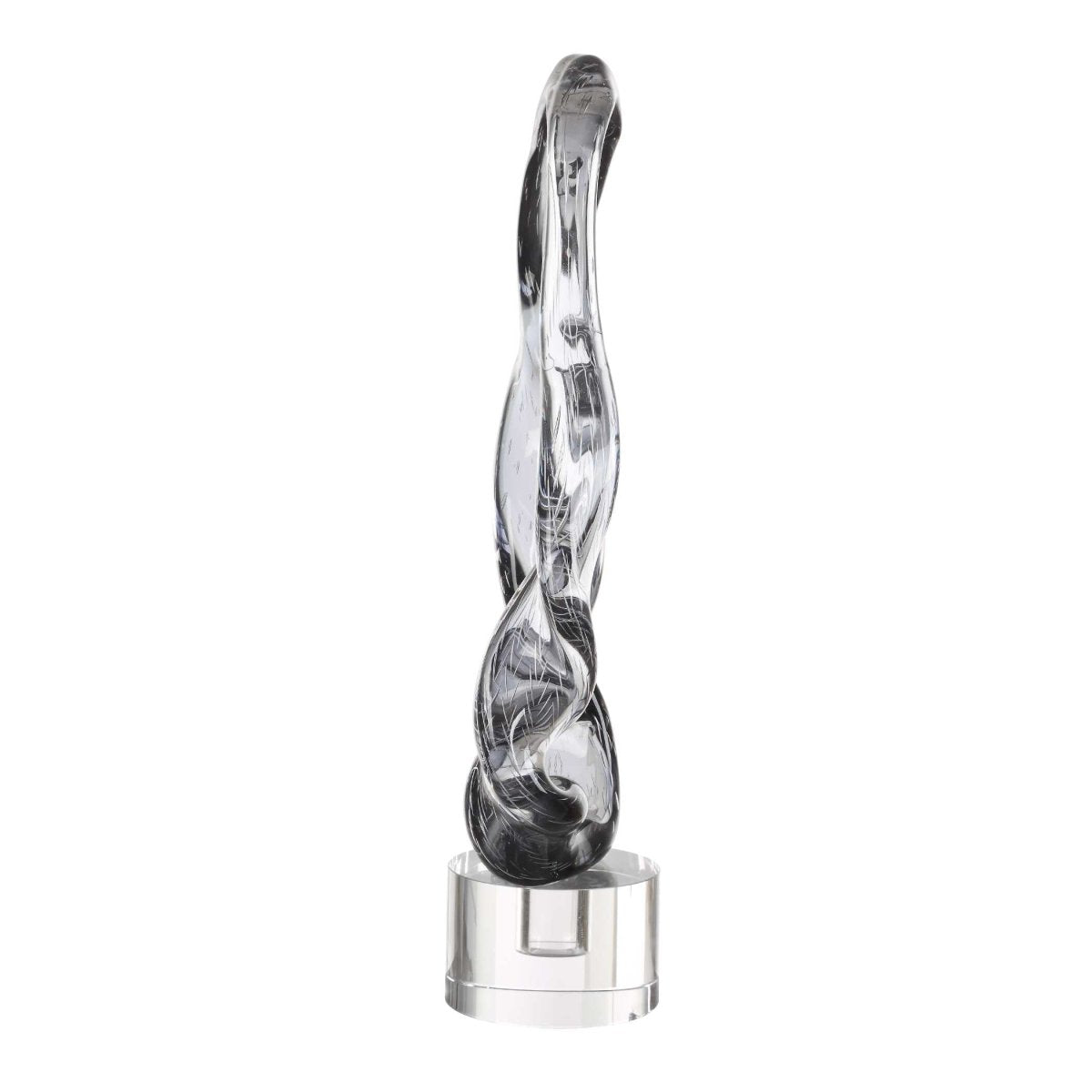 Luminous Twist Glass Sculpture - Uttermost - Sculptures by Modest Hut