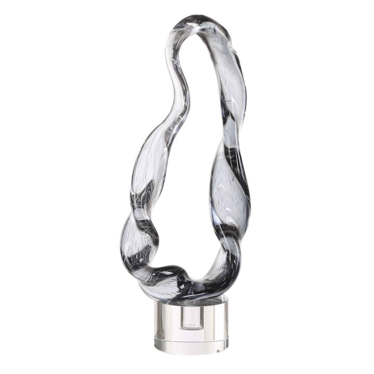 Luminous Twist Glass Sculpture - Uttermost - Sculptures by Modest Hut