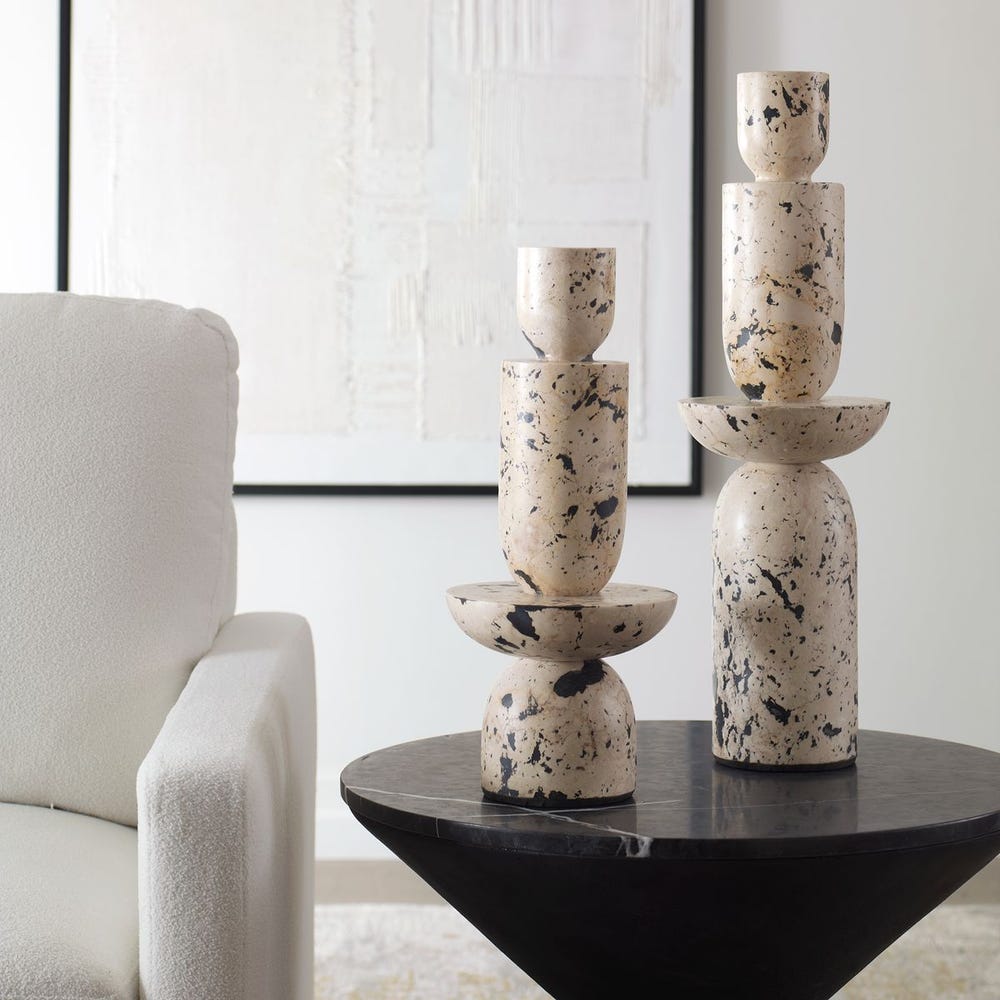 Nouveau Tower Outdoor Sculptures, S/2 - Uttermost - Sculptures by Modest Hut