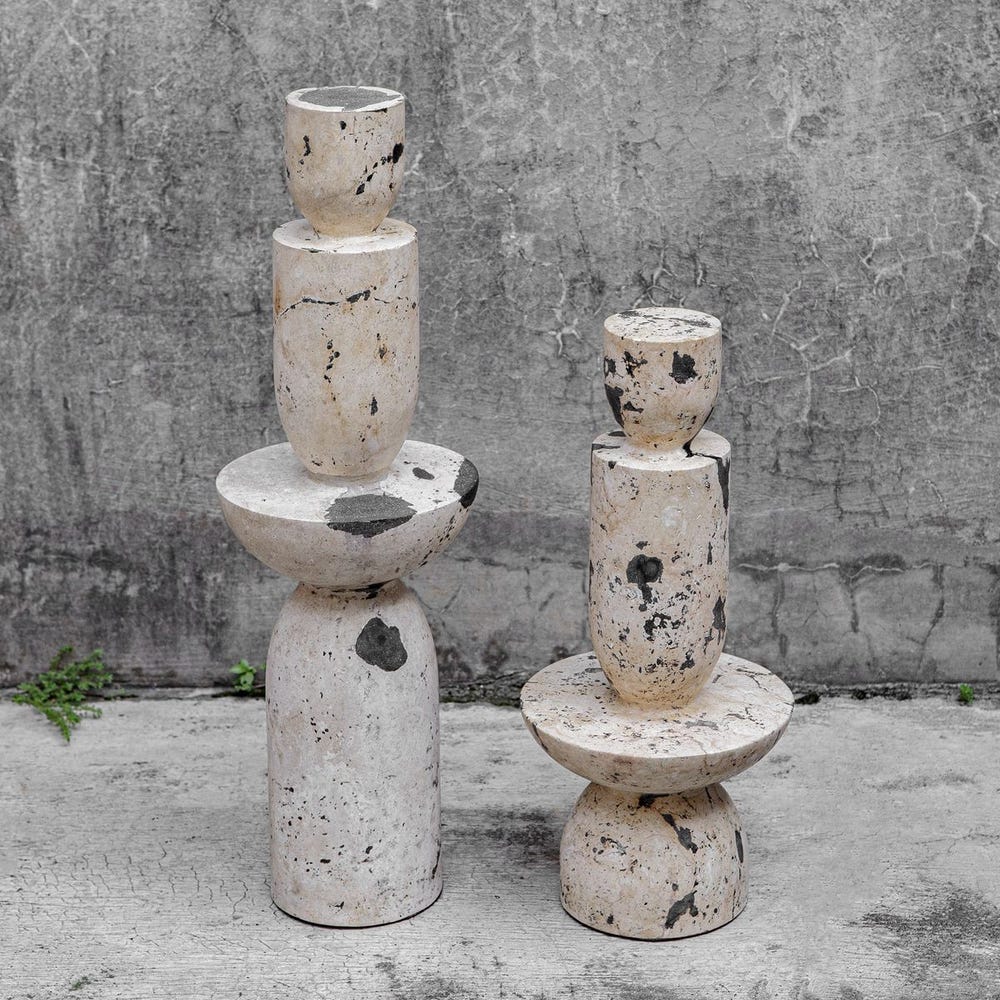 Nouveau Tower Outdoor Sculptures, S/2 - Uttermost - Sculptures by Modest Hut