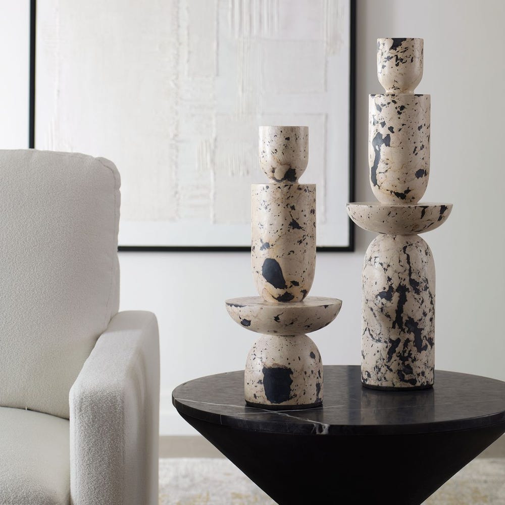 Nouveau Tower Outdoor Sculptures, S/2 - Uttermost - Sculptures by Modest Hut