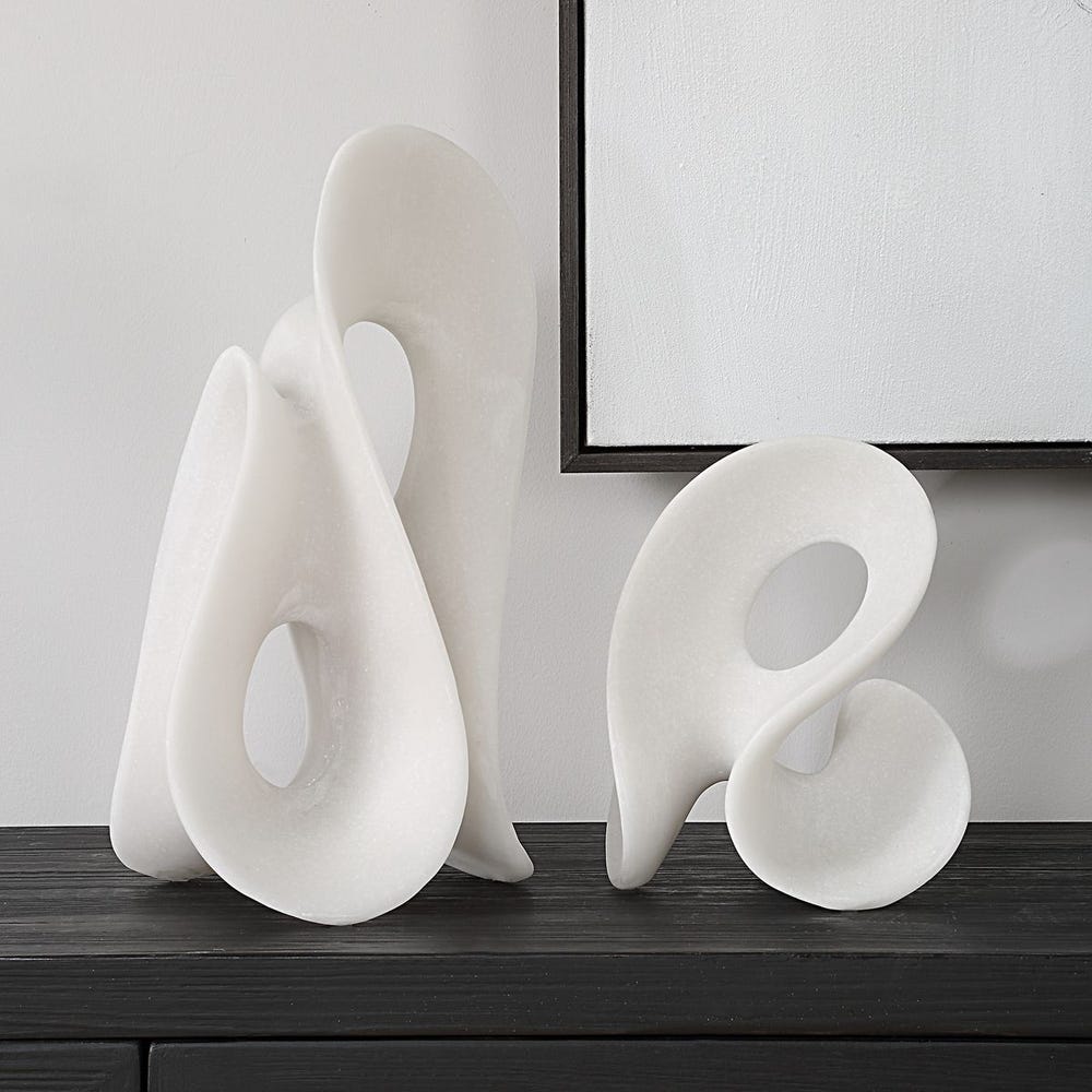 Silent Wave Outdoor Sculptures, S/2 - Uttermost - Sculptures by Modest Hut