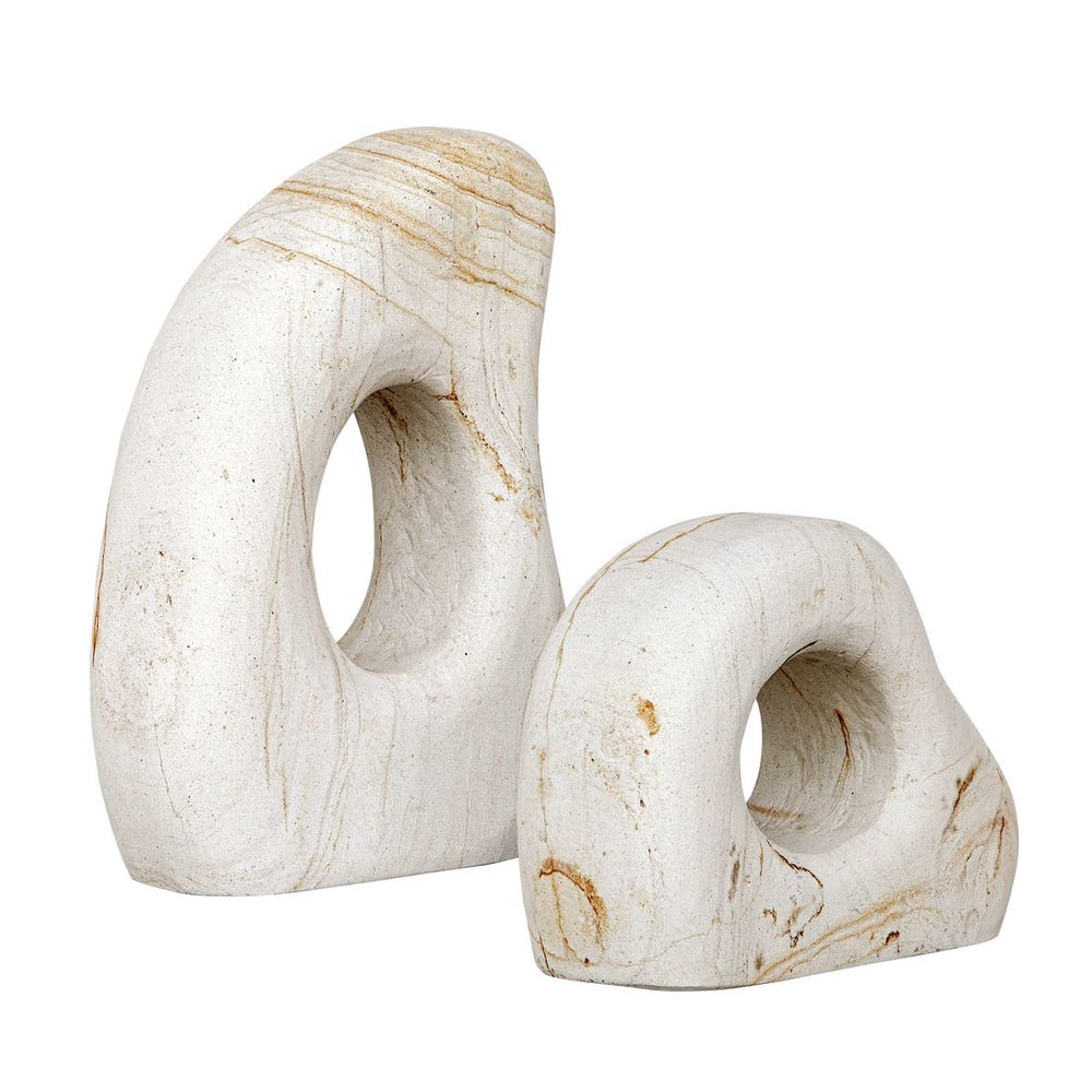 Stone Flow Outdoor Sculptures, S/2 - Uttermost - Sculptures by Modest Hut