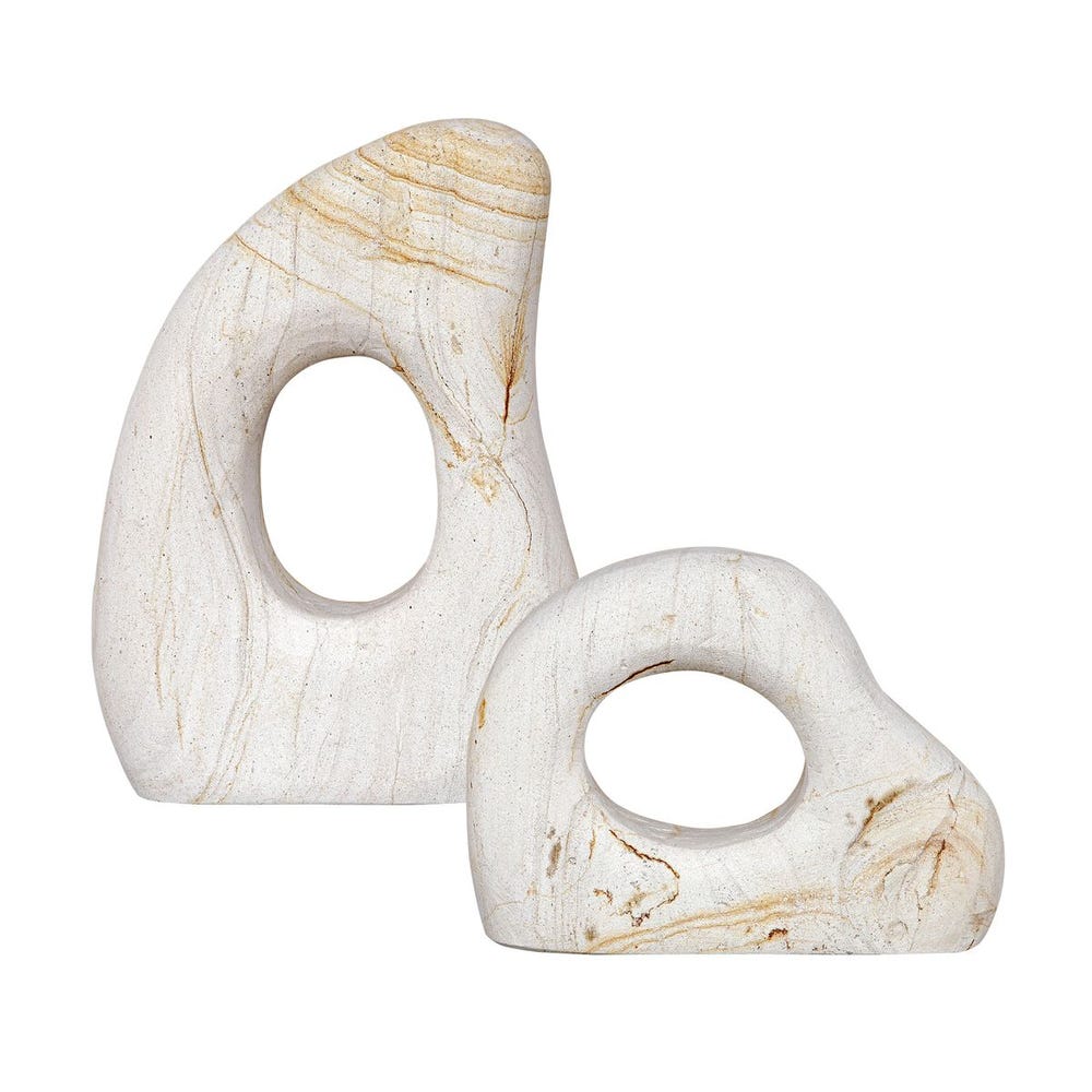Stone Flow Outdoor Sculptures, S/2 - Uttermost - Sculptures by Modest Hut