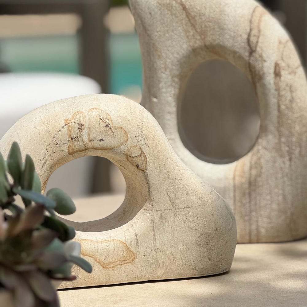 Stone Flow Outdoor Sculptures, S/2 - Uttermost - Sculptures by Modest Hut